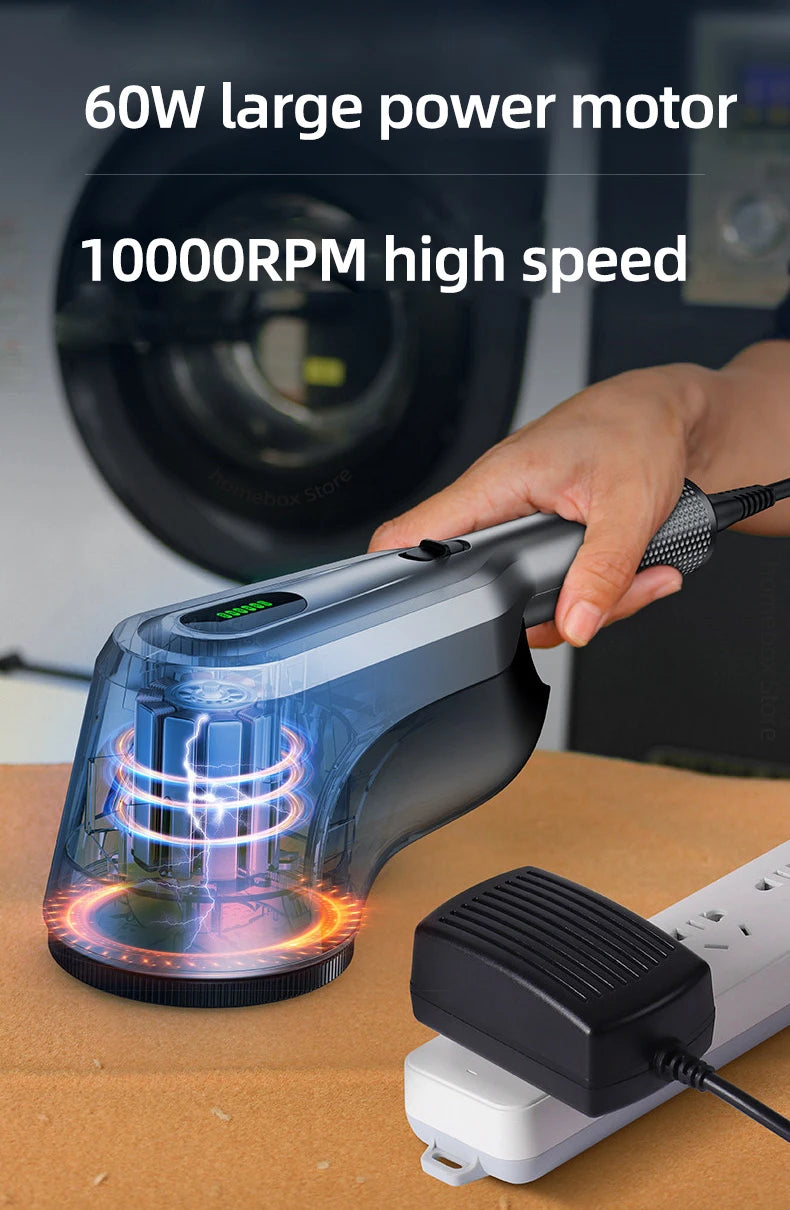 Tidesmit 60W professional electric lint remover machine, high-power fabric shaver for clothes and dry cleaners