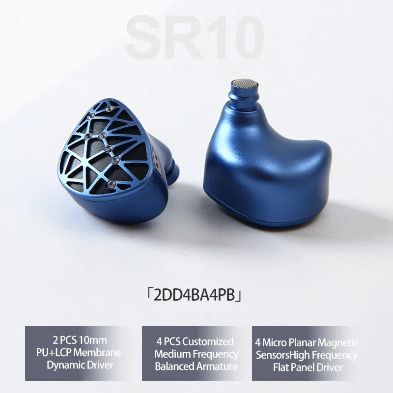 Sound Rhyme SR10 Hybrid IEMs | 10-Driver HiFi Wired Earphones | Tidesmit Tidesmit