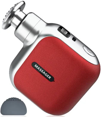 Mini Deep Tissue Massage Gun - Portable Wellness Therapy Device Relaxation Treatment red Type C Charge Tidesmit