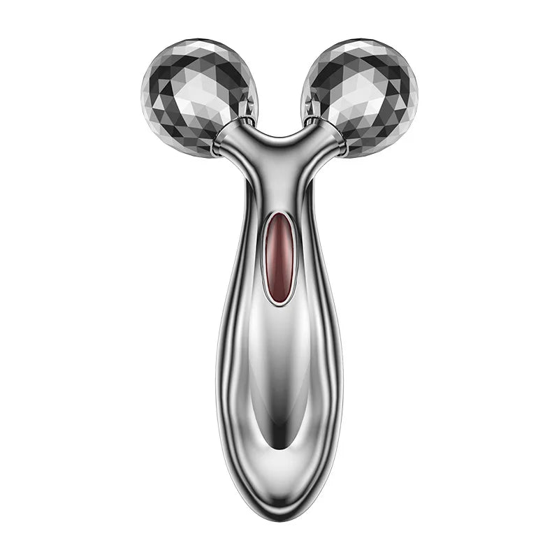 Y Shape Gua Sha Face Roller Set | Stainless Steel Home Spa Massager Relaxation Treatment silvery Tidesmit