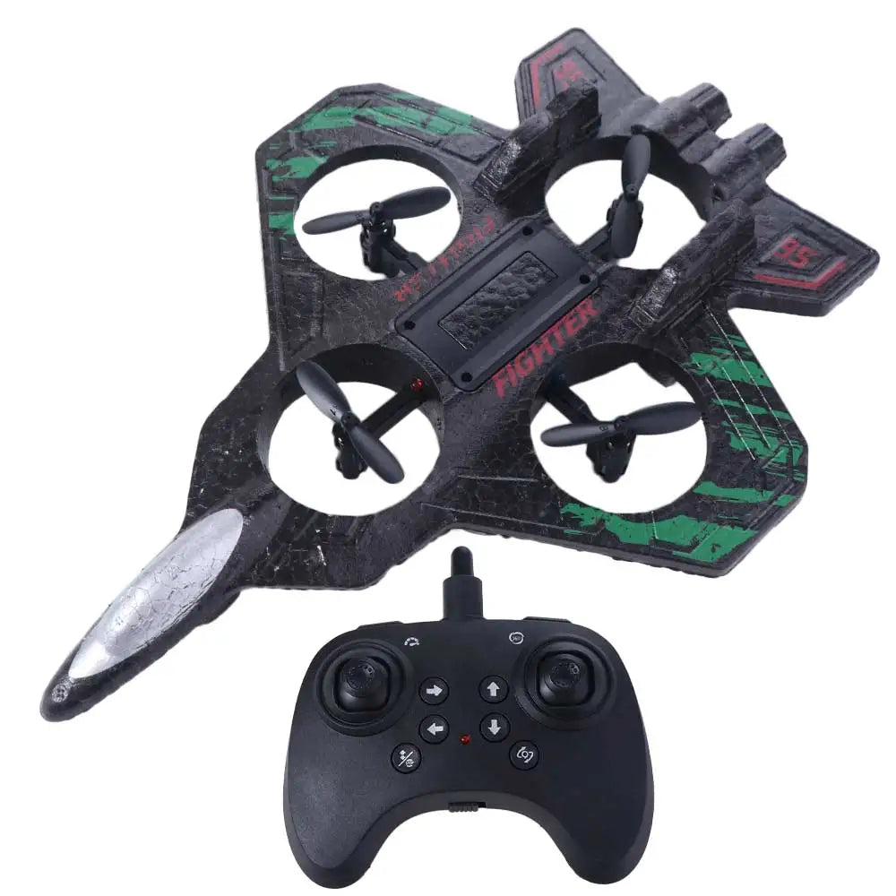 RC Foam Fighter Glider | Gravity Sensing Durable Indoor Drone Green Tidesmit