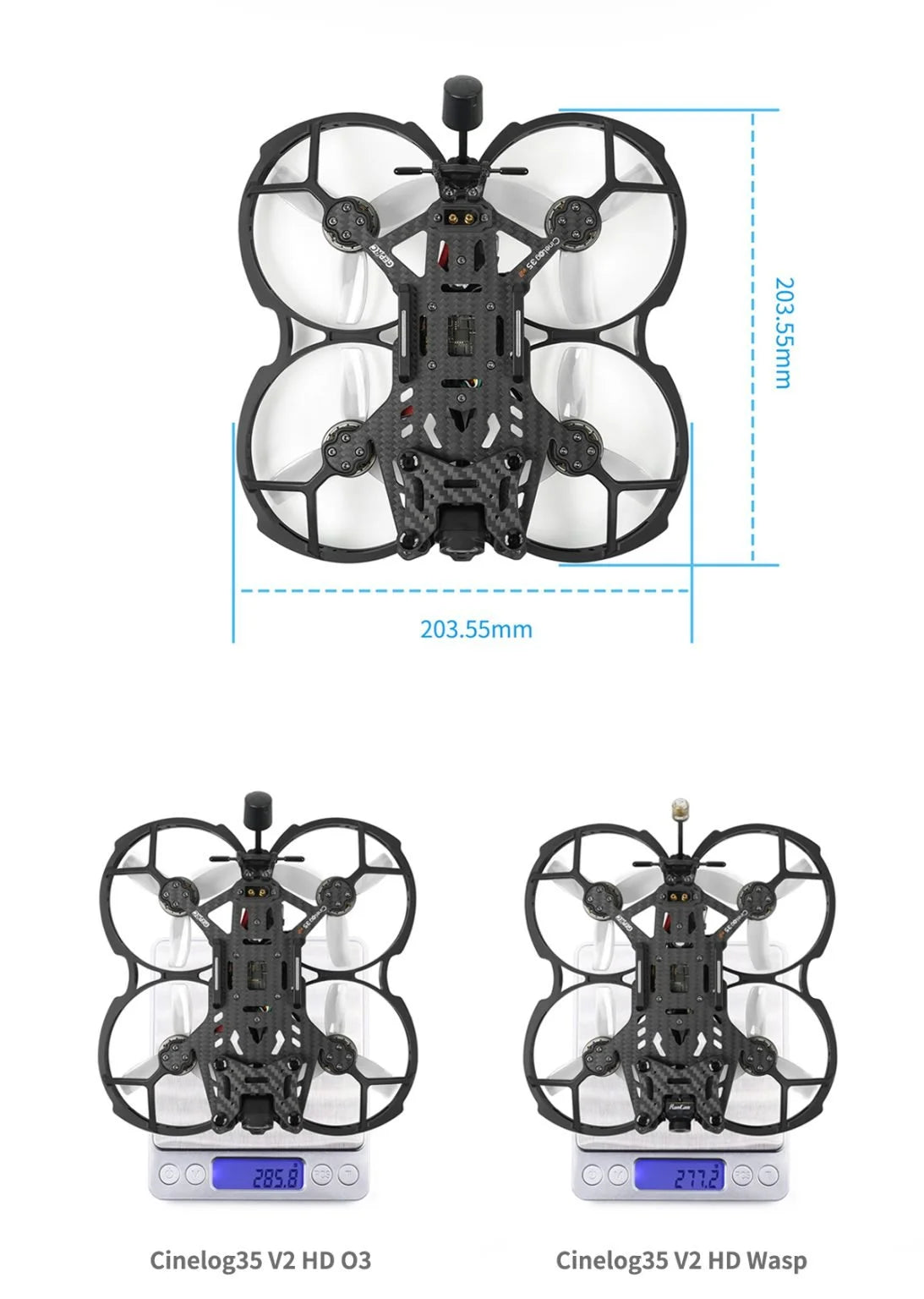GEPRC CineLog35 V2 FPV Drone 6S Analog - Precise Cinematography Tidesmit