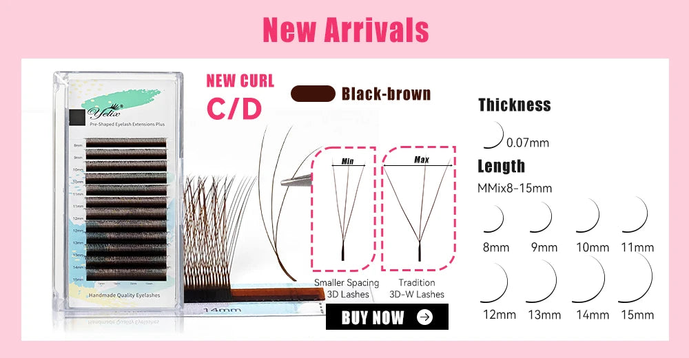 W Shape Premade Volume Fans - Wispy False Eyelashes by Tidesmit False Eyelashes Tidesmit