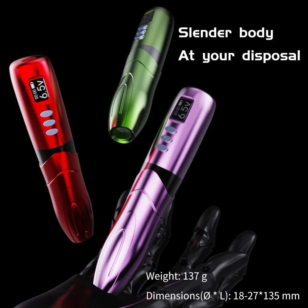 Wireless PMU Machine Tattoo Pen - Professional Microblading Device (Amy Green) Permanent Makeup Machines Tidesmit