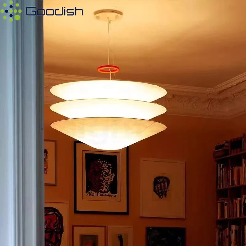 Wabi-Sabi Paper Pendant Light - Large Japanese Minimalist Hanging Lamp Tidesmit
