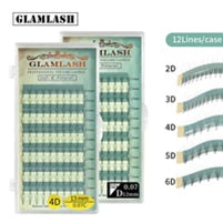 GLAMLASH L/LU/M W Shape Eyelash Extension 3D Premade Volume Fan Lashes W Style YY Lashes Faux Mink Volume Lashes Natural