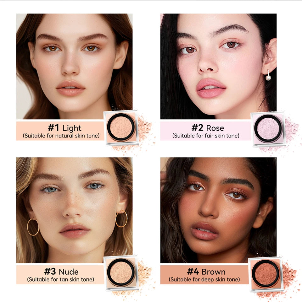 Tidesmit long lasting matte loose baking and setting powder for oil control and brightening face makeup finish