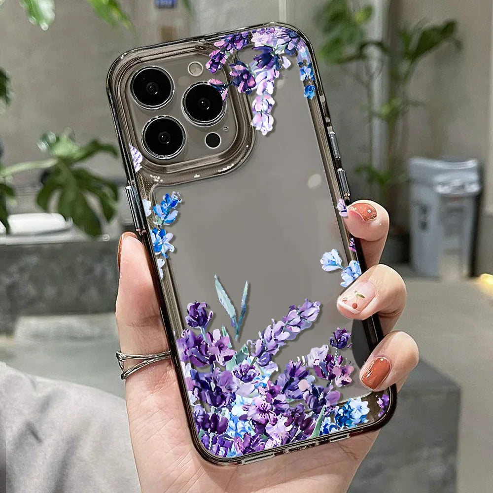 Purple Flower Phone Case for iPhone 16 - Slim Fit Shock-Absorbing Cover Tidesmit