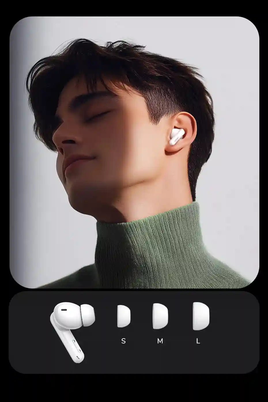 Wireless Headphones with ANC & LCD Screen - Tidesmit EchoBuds Series Tidesmit