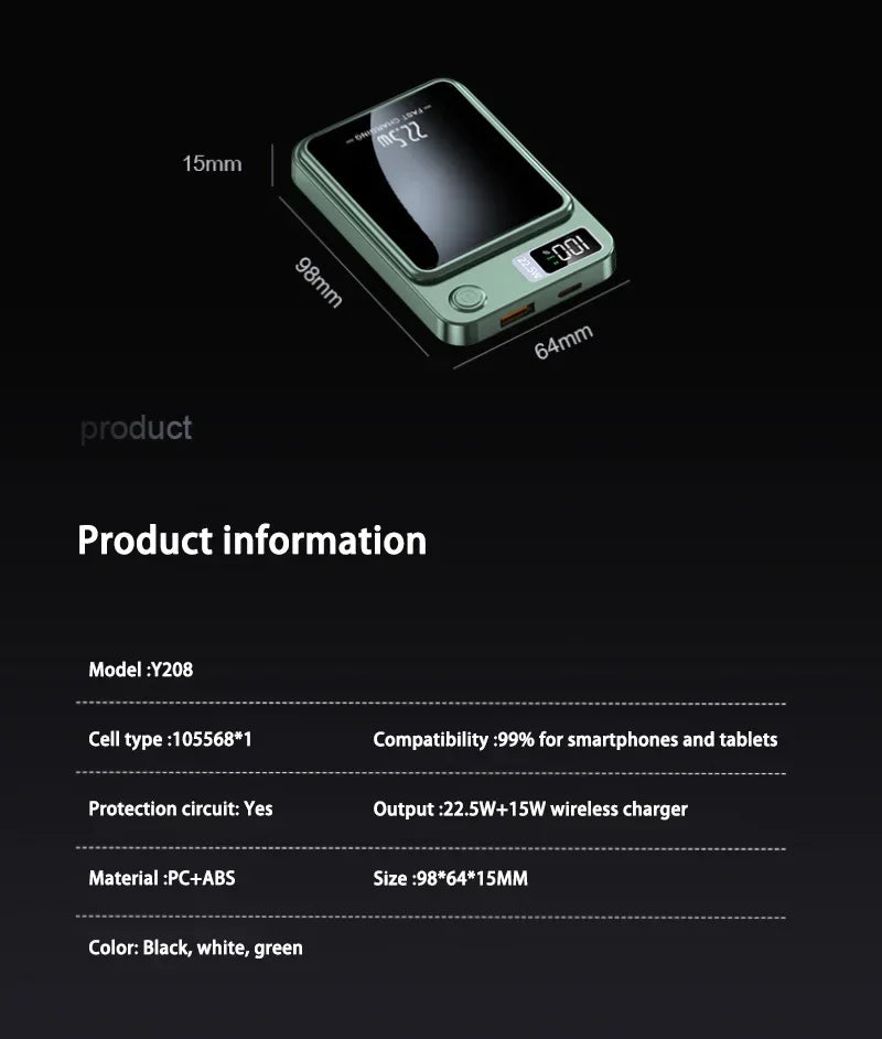Tidesmit High Capacity Portable Power Bank – Fast PD Charging Tidesmit