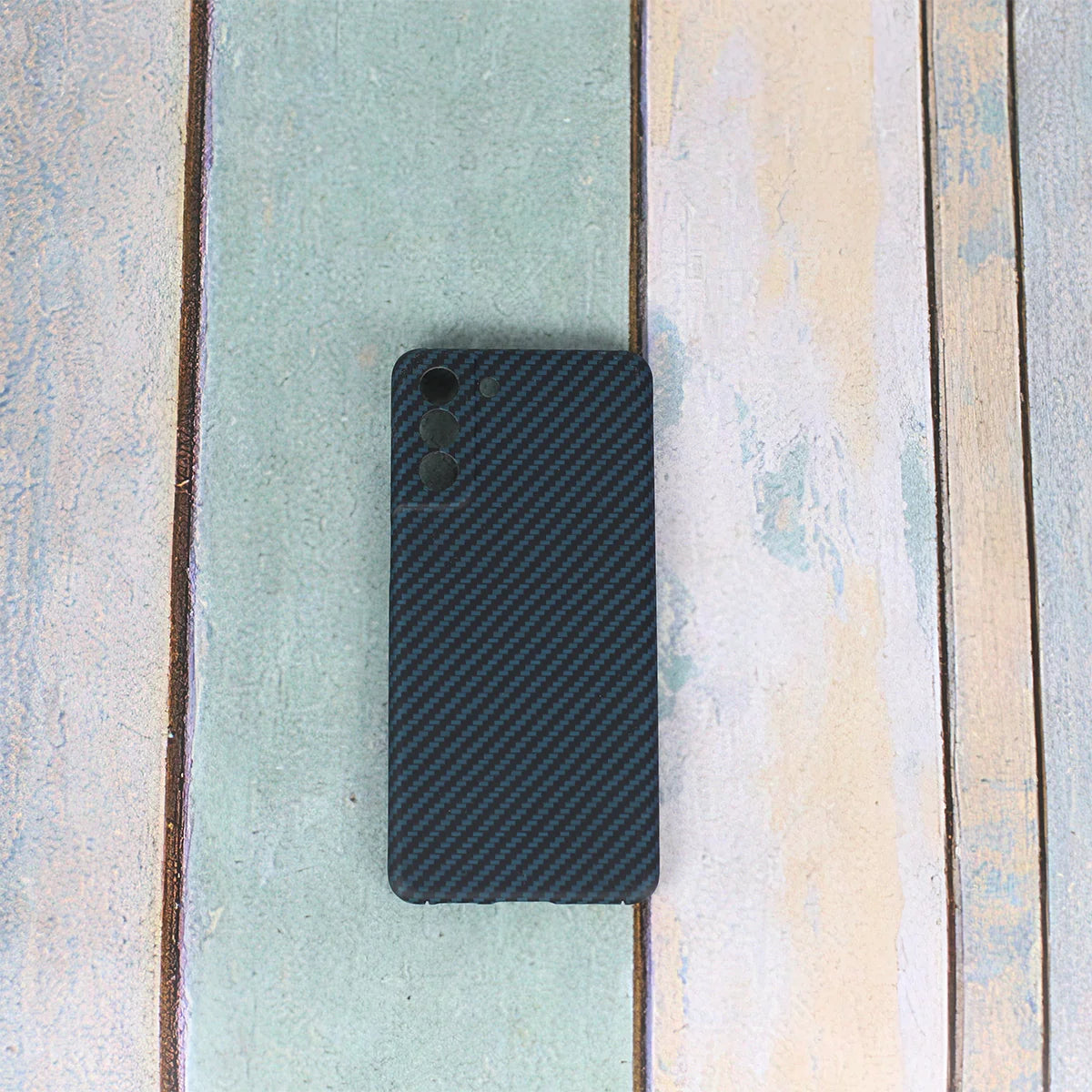 Samsung Galaxy S21 Ultra Carbon Fiber Case - Military-Grade Protection Blue Tidesmit