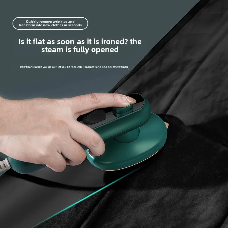 Tidesmit mini portable handheld electric iron showing compact 2-in-1 micro steam design for travel and home use