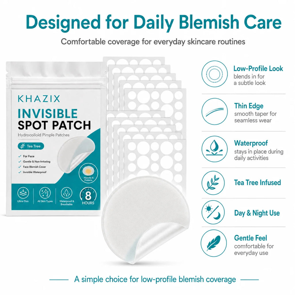 144/360pcs Hydrocolloid Acne Patches,  Original Pimple Patch, Invisible Waterproof, Tea Tree, Overnight Acne Care for Teens Adul