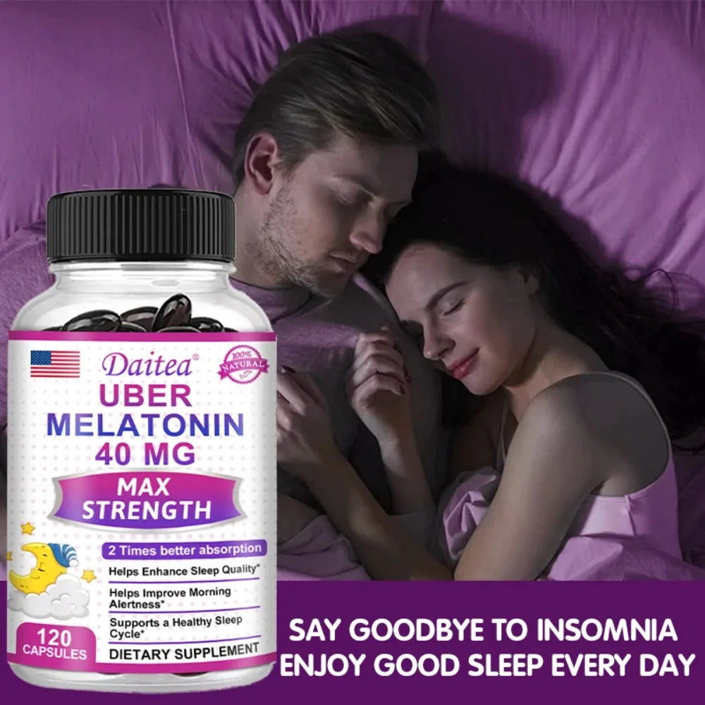 Melatonin - Dietary Supplement To Improve Nighttime Sleep Quality and Improve Insomnia, Reduce Waking Time, Boost Immunity