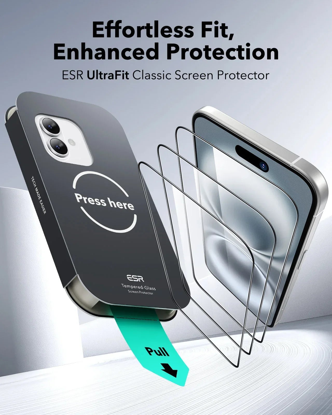 iPhone 17 Pro Max Screen Protector | 9H Hardness Tempered Glass 3-Pack Tidesmit