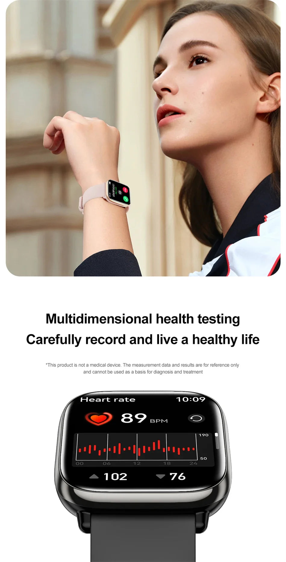 2026 New Smart Watch Full Touch Screen Bluetooth Call AI Voice Heart Rate Waterproof Watches Sports Bracelet Smartwatch Women
