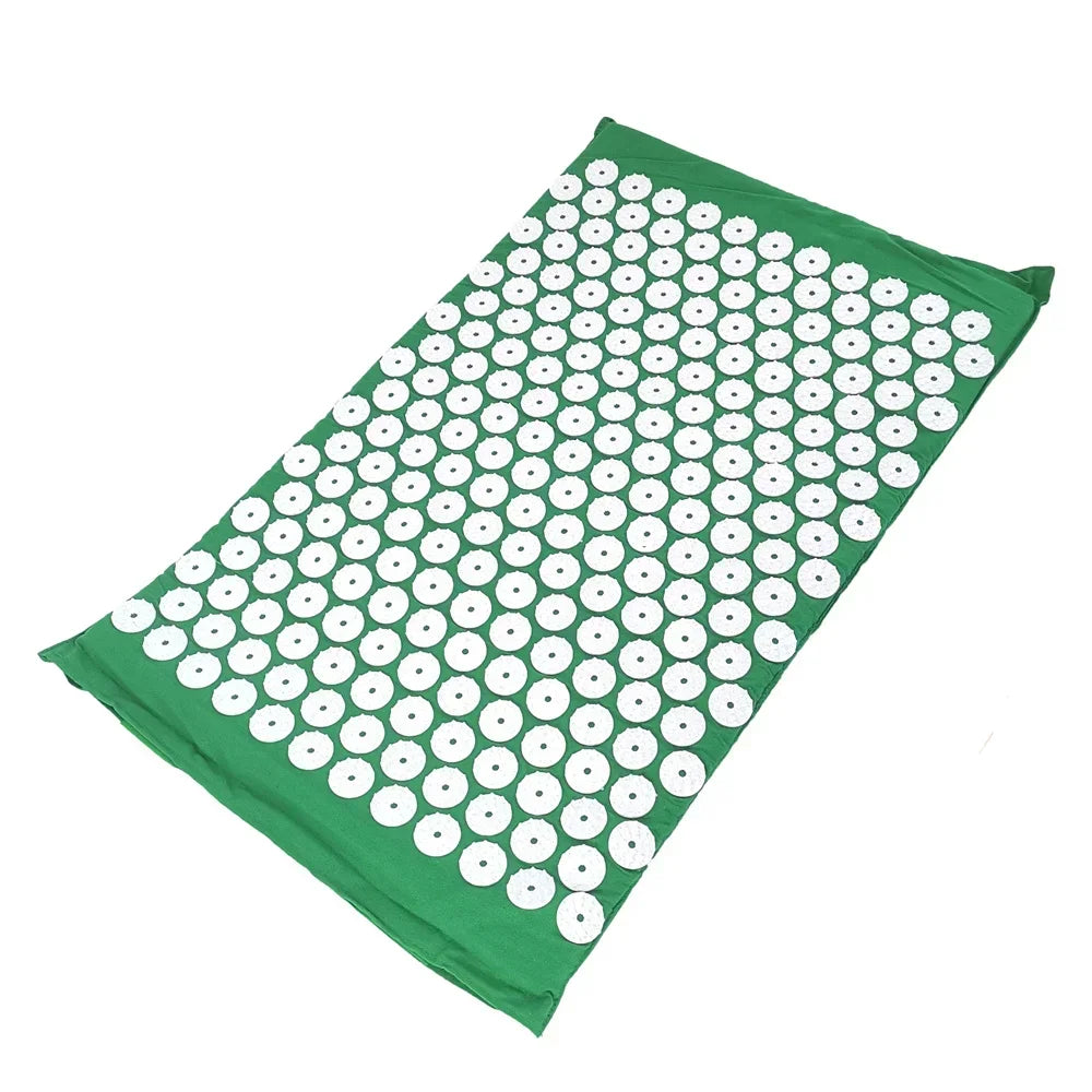 Acupressure Mat and Pillow Set | Targeted Muscle Relief & Recovery Back Massage Instrument Mat-Green Tidesmit