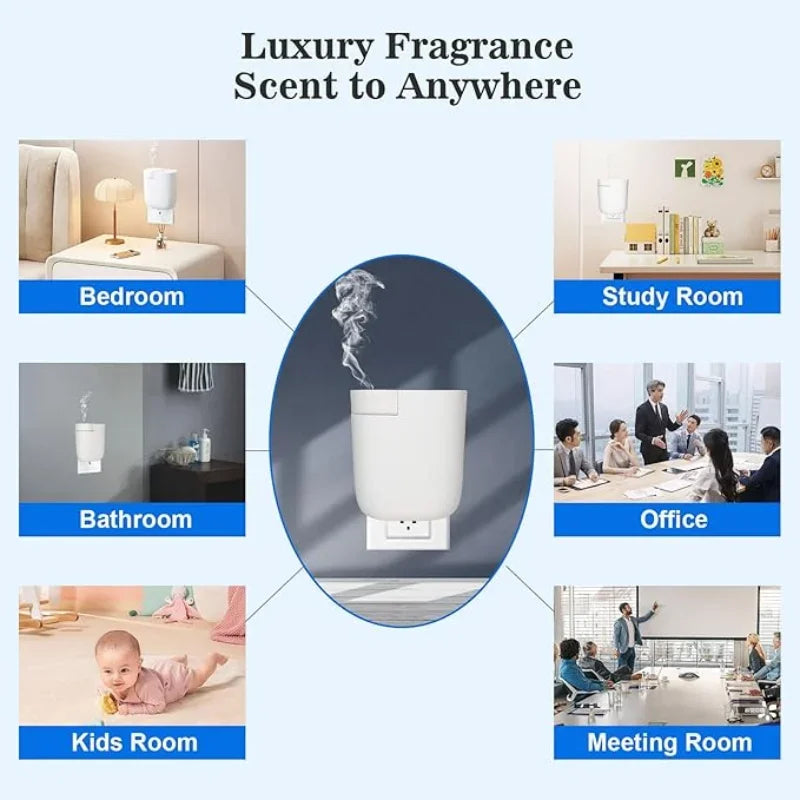 Plug-In Diffuser with Timer Control Scent Intensity Button Bluetooth APP Connectivity Waterless  Diffuser for Home, Hotel,Office