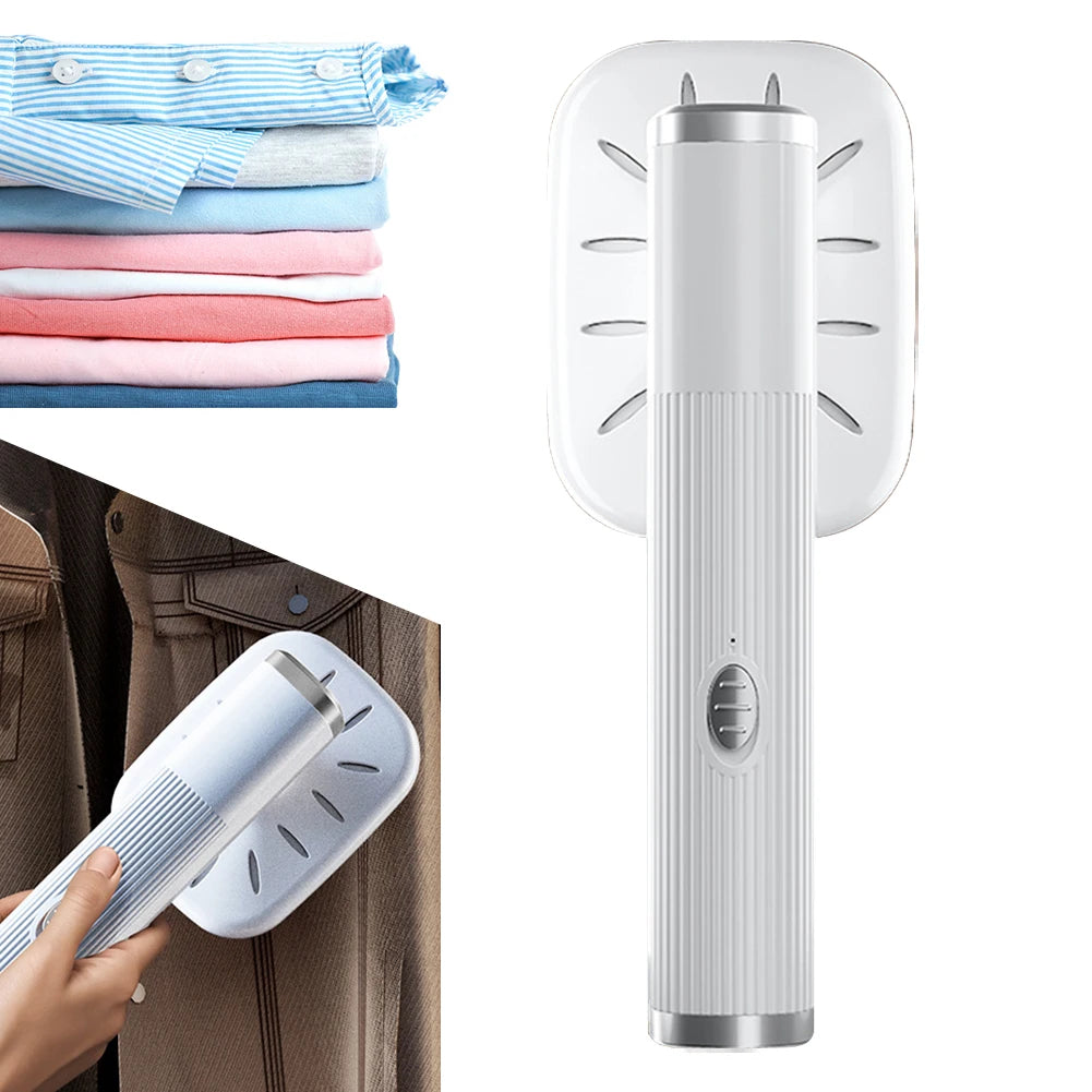 Tidesmit portable 360 degree handheld garment steamer showing USB powered ironing mechanism for fabric clothes