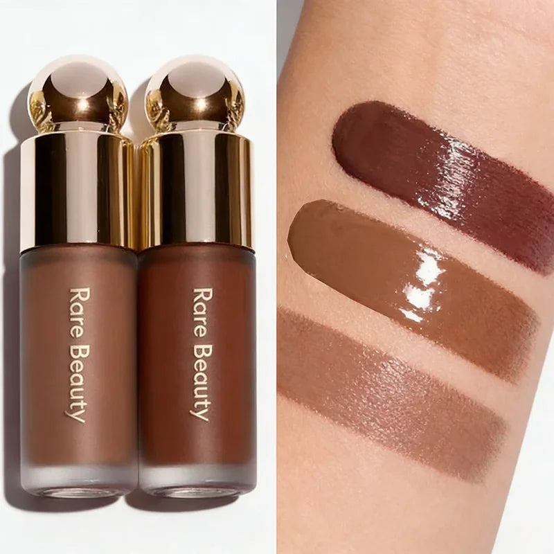 Tidesmit liquid highlighter bronzer contouring cream texture close-up for radiant shimmer face makeup