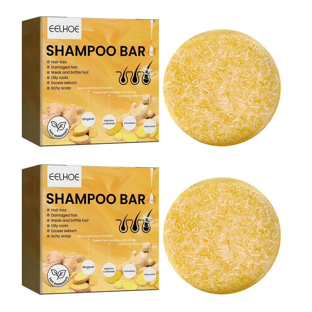 Ginger Hair Shampoo Bar,Natural Organic Ginger Soap for Hair Growth,Anti Hair Loss,Refreshing & Hydrating,Deep Cleansing Scalp