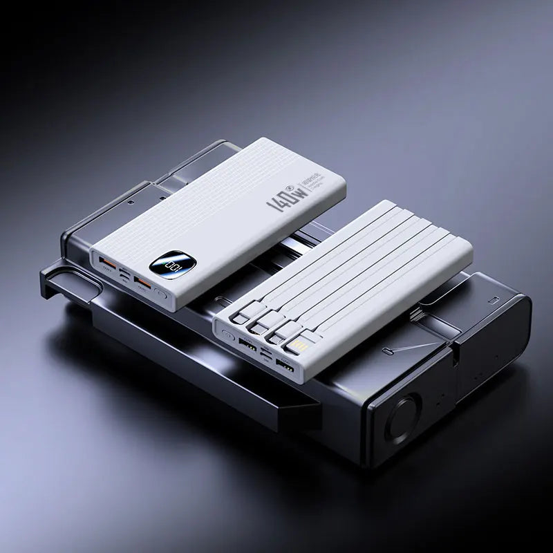 Portable Charger with 4-in-1 Cables - High Capacity Power Bank 50000mAh+ Tidesmit
