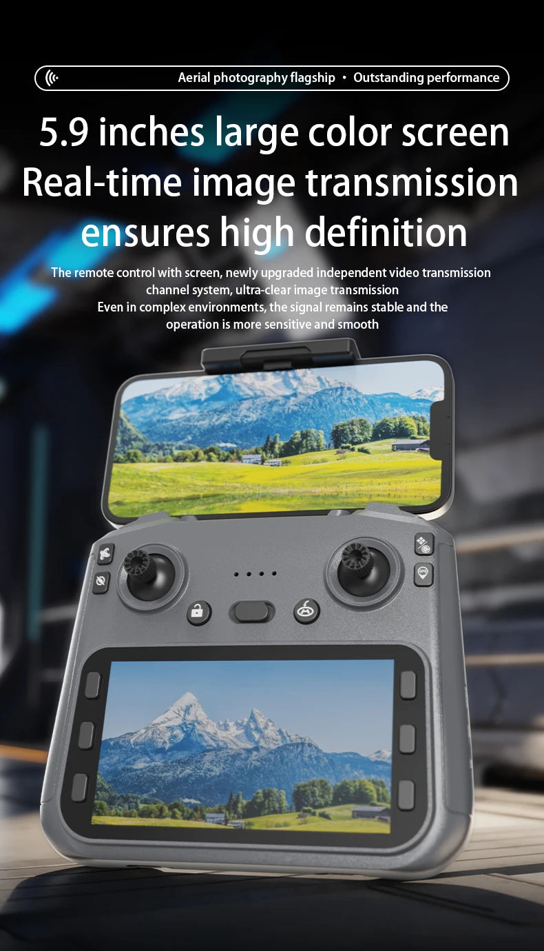 8K FPV Camera Drone with Laser Obstacle Avoidance and 3-Axis Gimbal Tidesmit