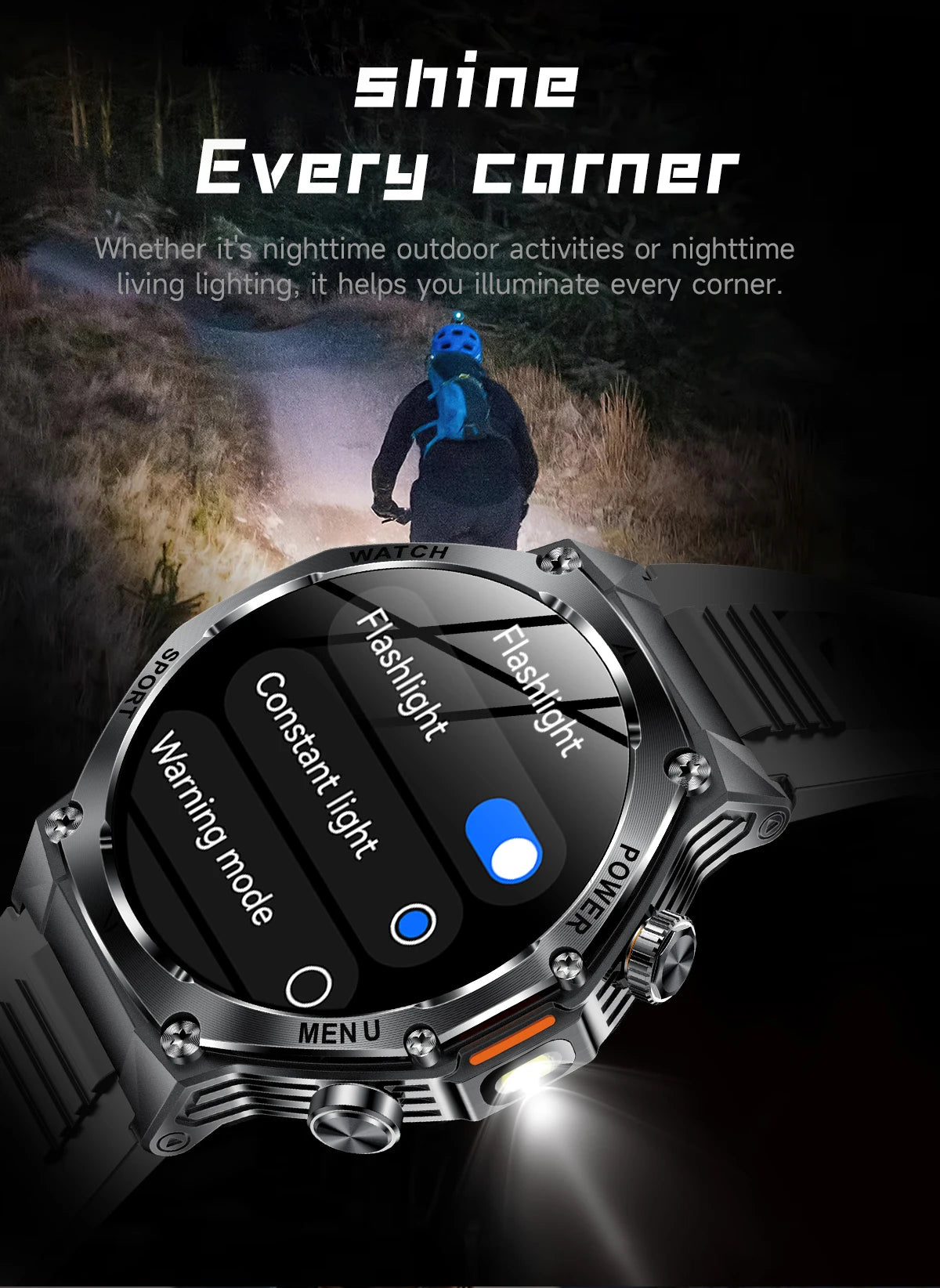 YLL-AK82 Outdoor Sport for Smart Watch Fitness Tracker Sleep Tracker IP67 Waterproof AMOLED Screen Heart Rate Monitor