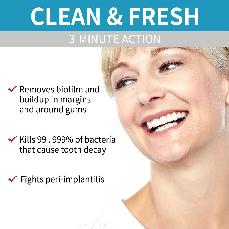 Tidesmit 30ml aligner and denture cleaner foam for deep cleaning, stain removal, and teeth whitening.