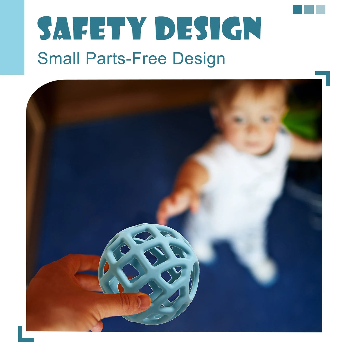 1PCS Baby Silicone Teether Toy Ball Shape Teething Toys Solid Color Oral Health Baby Stuff Baby Care Chewing Toy Baby Items