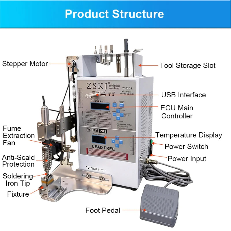 Semi-Automatic Soldering Machine 200W USB Precision Station Tidesmit