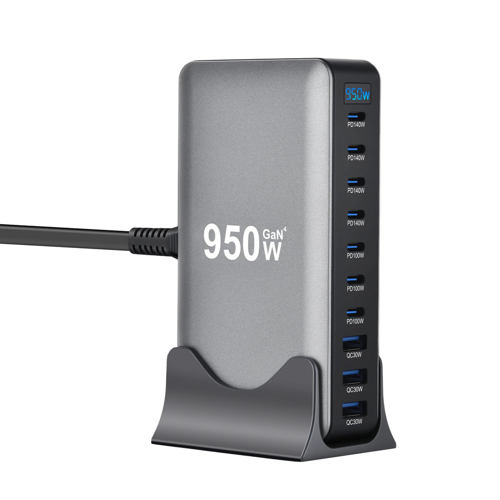 Tidesmit 950W 10-Port USB-C GaN Desktop Fast Charging Station Tidesmit