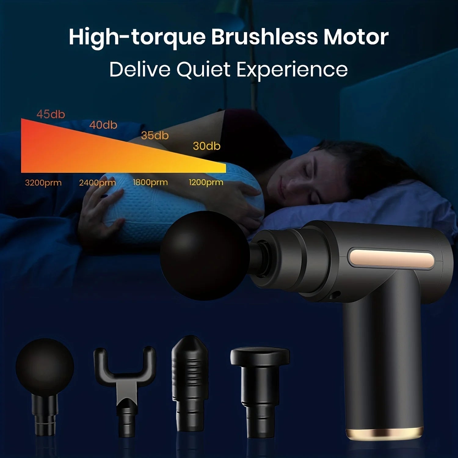 Deep Tissue Muscle Massage Gun - 99 Speed Pro Recovery Device Fascia Gun Tidesmit