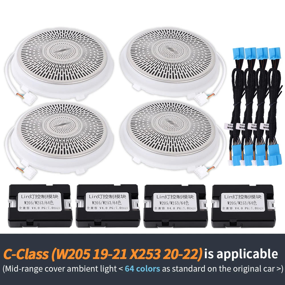 LED Ambient Speaker Covers for Mercedes Benz W205 W213 X253 W205 X253 Tidesmit