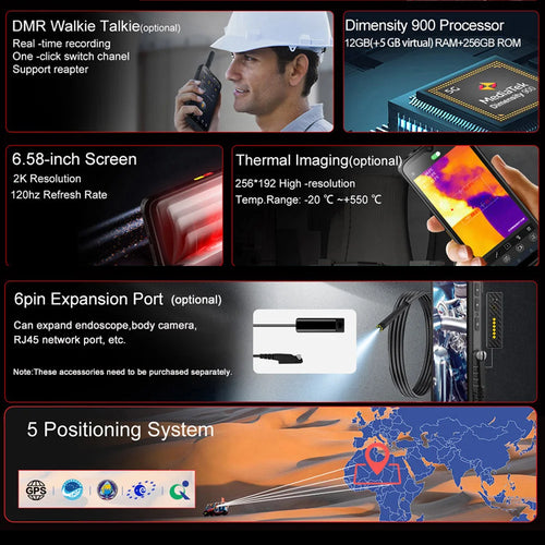 CONQUEST 5G Smartphone Network108MP Camera 12GB 512GB 66W Thermal Imaging  IP68 Waterproof NFC