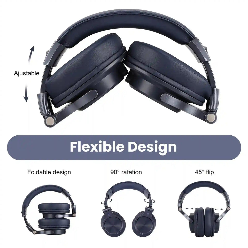 Wired Over-Ear Headphones with Mic - Studio Monitor Stereo Sound Tidesmit