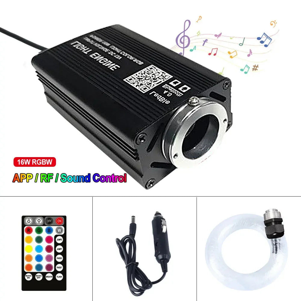 Fiber Optic Car Roof Star Light RGBW Kit - App Controlled Ceiling Lighting Tidesmit