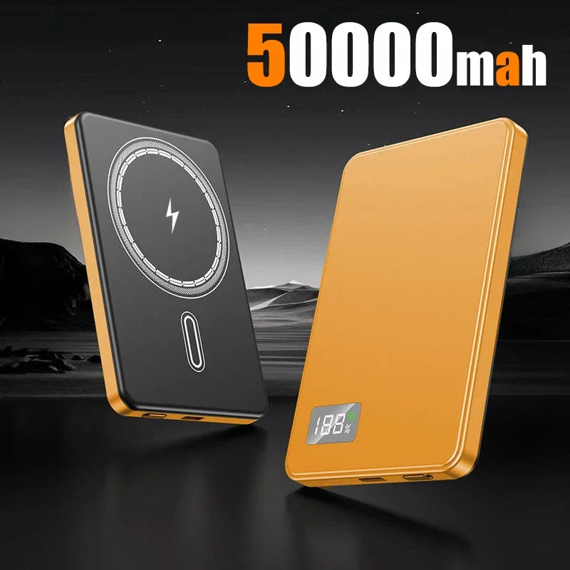 Tidesmit 50000mAh Magnetic Power Bank - 120W PD Fast Charging Portable Orange-50000mAh Tidesmit