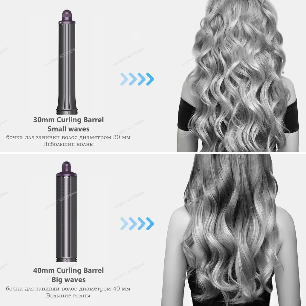 SenCiciMen 30mm and 40mm curling iron barrels for professional salon-style waves and automatic hair styling.