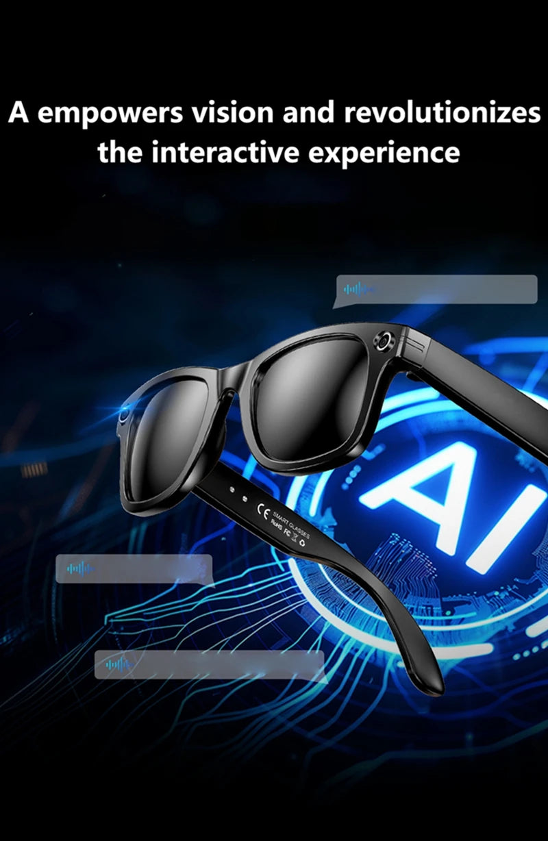 AI Smart Glasses with Camera & Bluetooth Audio - Tidesmit Multi-Lens Tidesmit