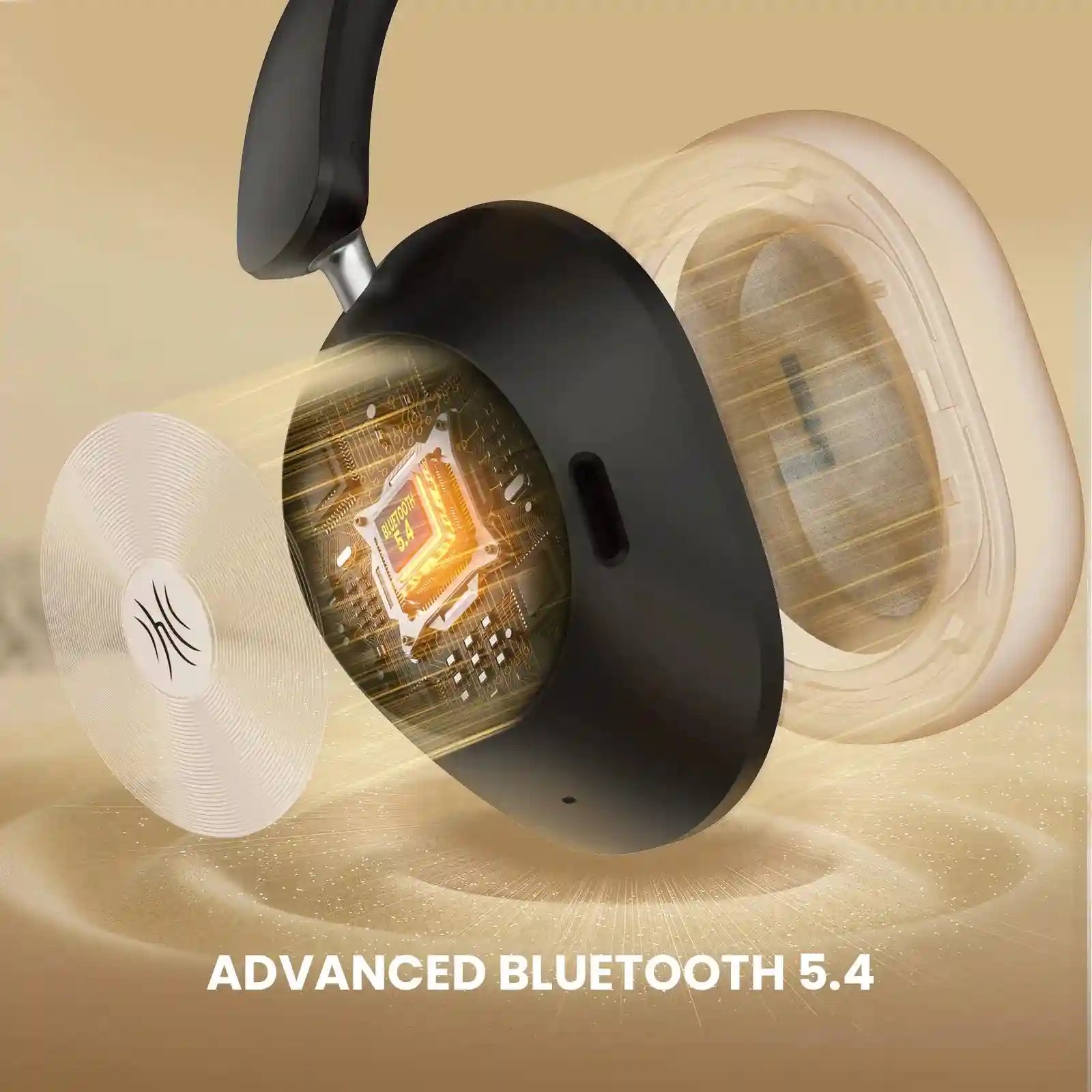 Wireless Noise Cancelling Headphones - Over-Ear Studio Monitor Audio Tidesmit