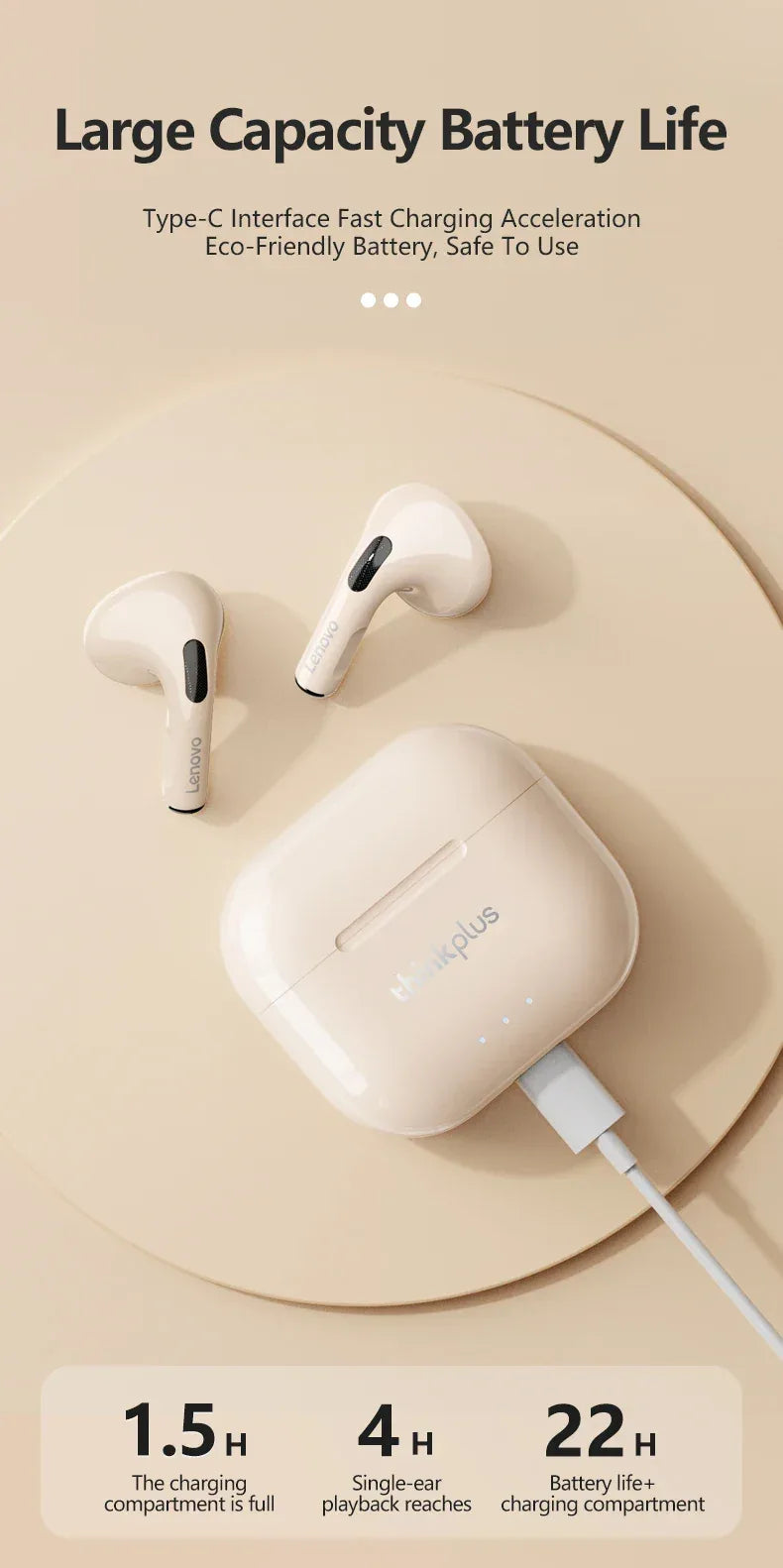 Lenovo LP40 II TWS Wireless Bluetooth Earphones by Tidesmit Tidesmit
