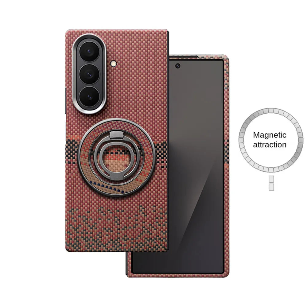 Samsung Galaxy Z Fold 7 Aramid Carbon Fiber Case - Slim Military Grade Protection Sun and Holder Galaxy Z Fold7 Tidesmit