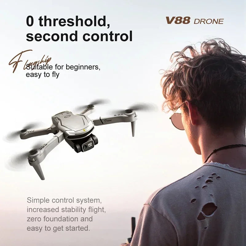 Tidesmit Camera Drone with Obstacle Avoidance - Foldable GPS Quadcopter Tidesmit