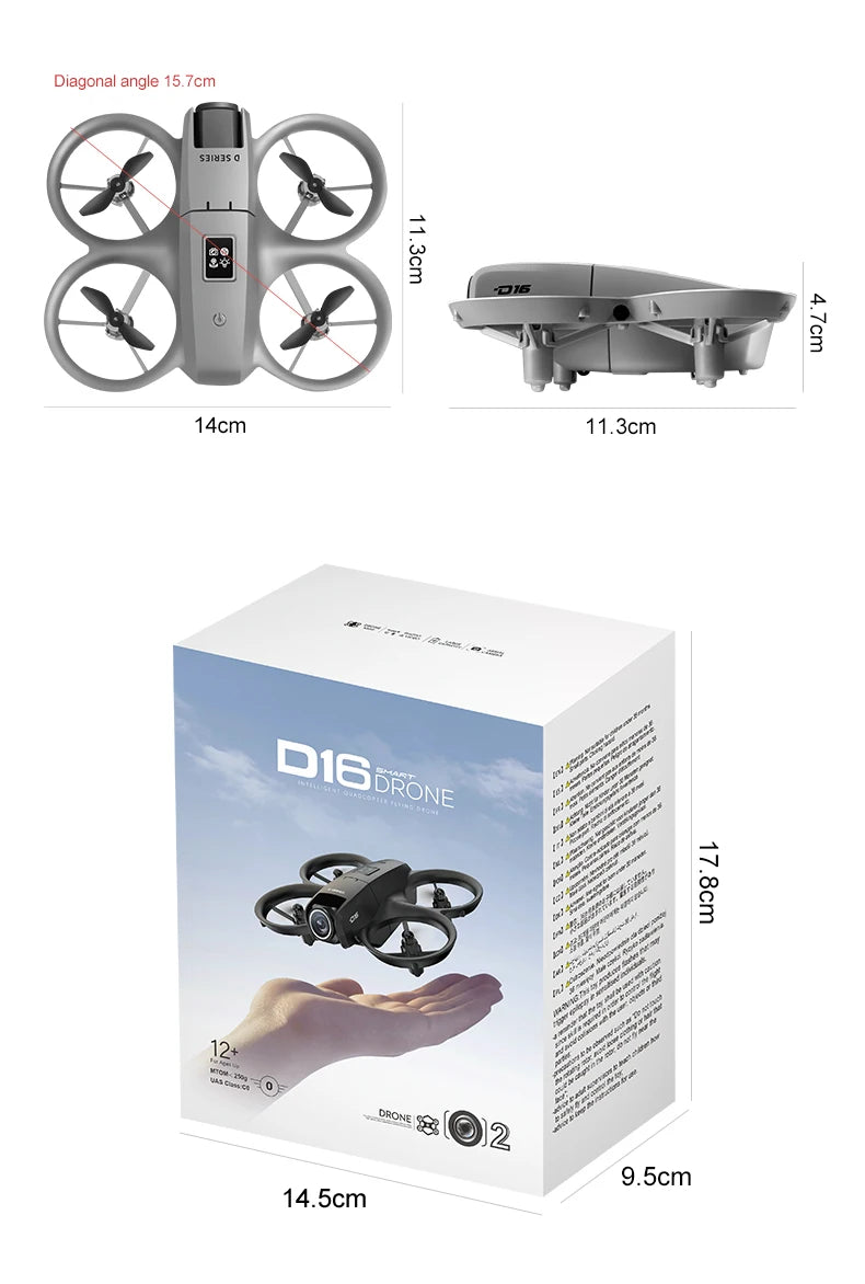 4K HD Camera Drone - Foldable GPS Drone with Obstacle Avoidance (D16 Model) Tidesmit