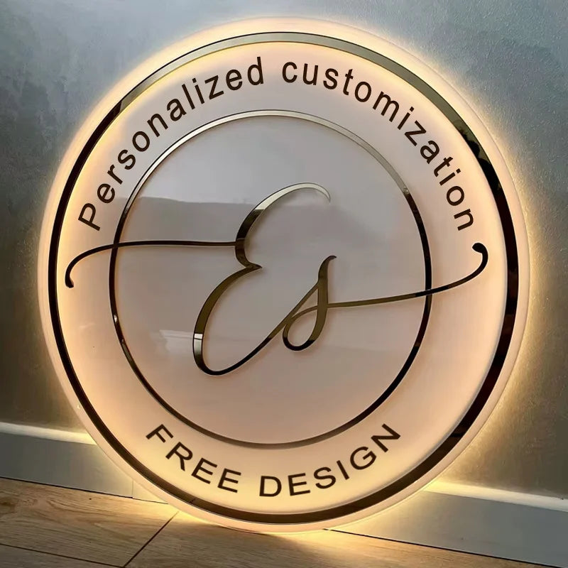 Custom Business Logo Neon Sign | Personalized LED Wall Decor for Offices free design Tidesmit