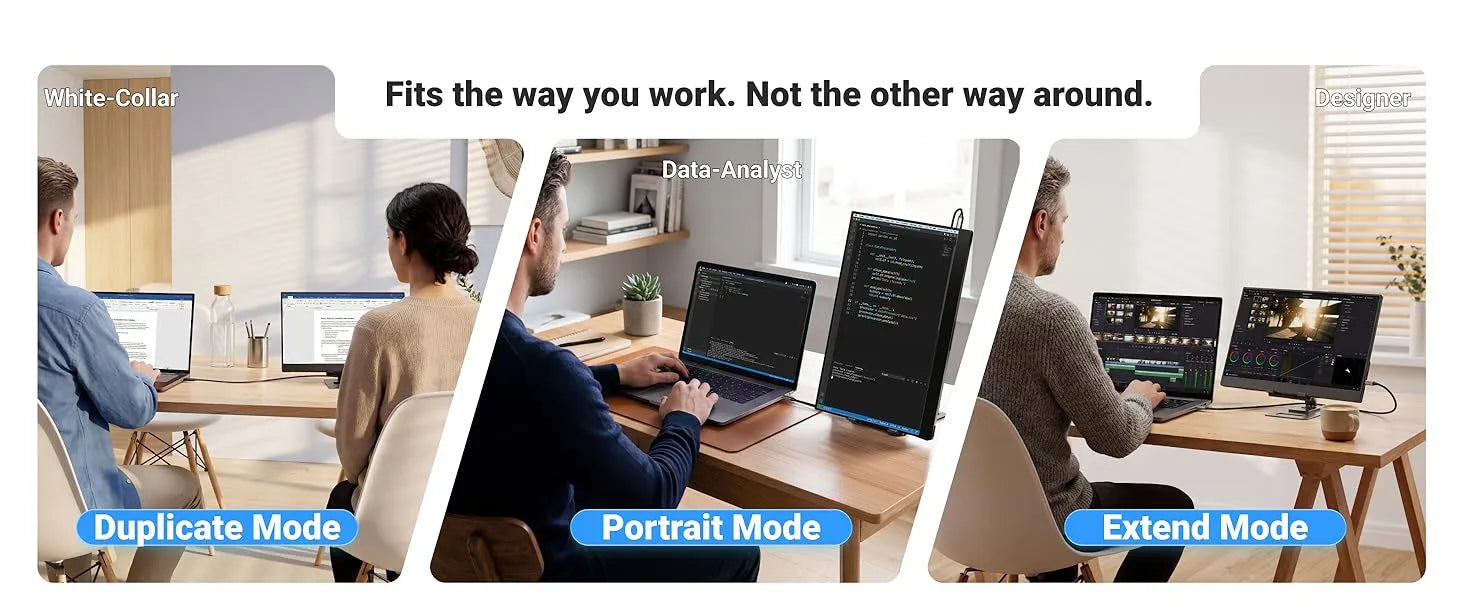 AHXJKA 15.6 Inch Portable Monitor FHD1080P IPS HDR Screen Second Monitor External Screen for MAC Laptop PC Xbox/PS4/5/Switch
