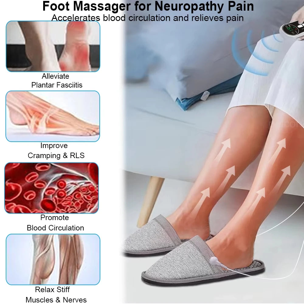 EMS Foot Massager Electric Pulse Relief Shoes - Portable Home Wellness Relaxation Treatment Tidesmit