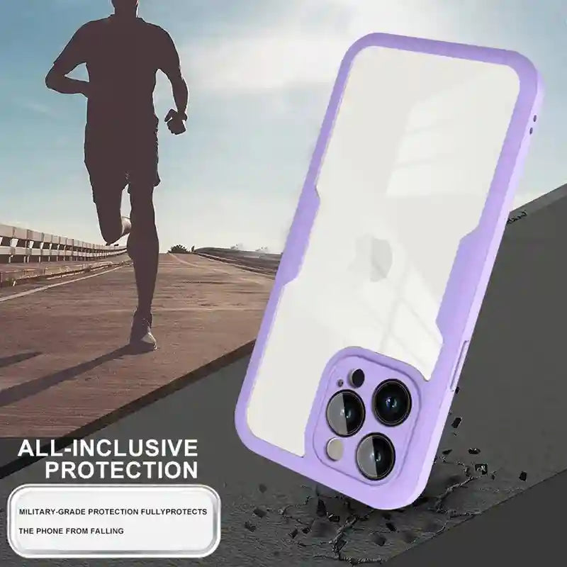 iPhone 16 Pro Full Body Shockproof Clear Case with Screen Protector Tidesmit