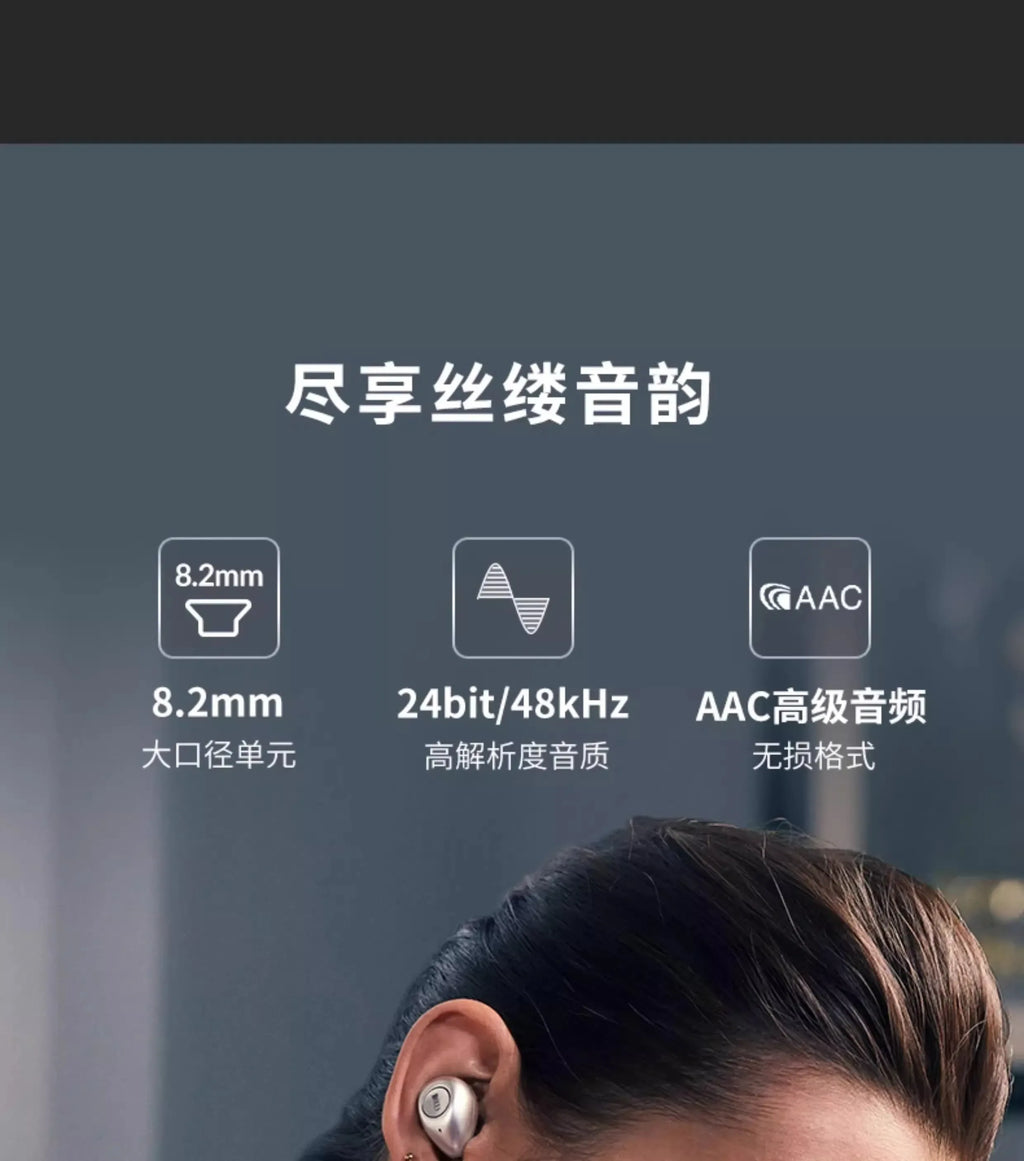 Tidesmit Hi-Fi Wireless Noise Cancelling Earbuds - Black & Gray Edition Tidesmit